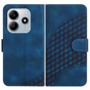 For Redmi Note 14 5G YX0060 Elephant Head Embossed Phone Leather Case with Lanyard(Royal Blue)