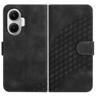 For Redmi Turbo 4 Pro / Xiaomi Poco F7 Elephant Head Embossed Phone Leather Case with Lanyard(Black)