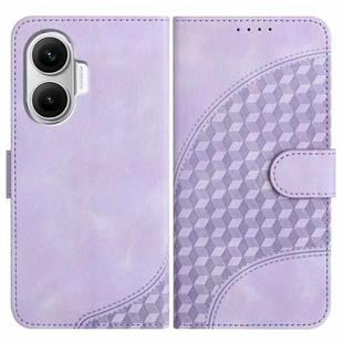 For Redmi Turbo 4 Pro / Xiaomi Poco F7 Elephant Head Embossed Phone Leather Case with Lanyard(Light Purple)