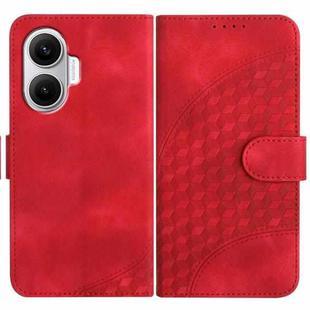 For Redmi Turbo 4 Pro / Xiaomi Poco F7 Elephant Head Embossed Phone Leather Case with Lanyard(Red)
