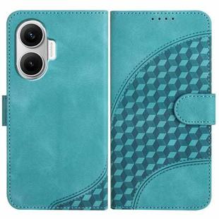 For Redmi Turbo 4 Pro / Xiaomi Poco F7 Elephant Head Embossed Phone Leather Case with Lanyard(Light Blue)