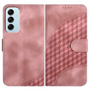 For Samsung Galaxy M14 5G / F14 5G Elephant Head Embossed Phone Leather Case with Lanyard(Pink)