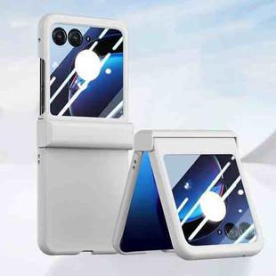 For Motorola Razr 50 Three-stage Integrated PC Skin Feel Shockproof Phone Case(White)