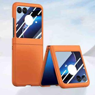 For Motorola Razr 50 Integrated PC Skin Feel Shockproof Phone Case(Flaming Orange)