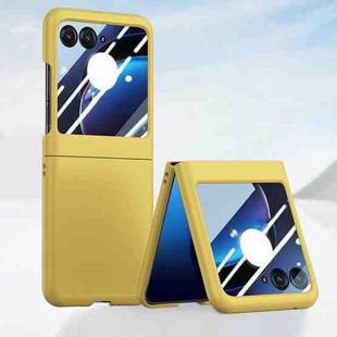 For Motorola Razr 50 Integrated PC Skin Feel Shockproof Phone Case(Lemon Yellow)