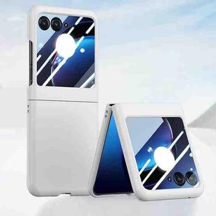 For Motorola Razr 50 Integrated PC Skin Feel Shockproof Phone Case(White)