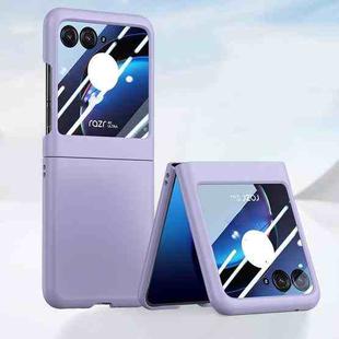 For Motorola Razr 40 Ultra Integrated PC Skin Feel Shockproof Phone Case(Purple)