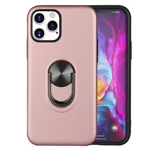 For iPhone 12 mini 360 Rotary Multifunctional Stent PC+TPU Case with Magnetic Invisible Holder(Rose Gold)