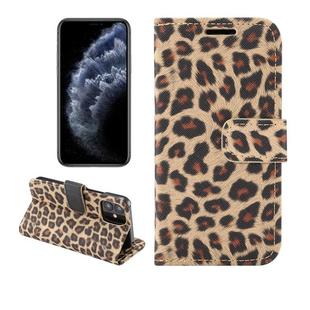 For iPhone 12 mini Leopard Print Pattern Horizontal Flip Leather Case with Card Slot and Holder(Brown)