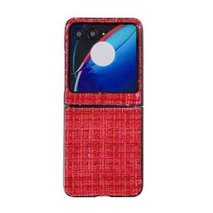 For Motorola Razr 50 Fabric Folding PC Phone Case(Red)