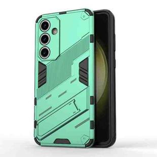 For Samsung Galaxy S24 FE 5G Punk Armor 2 in 1 PC + TPU Shockproof Phone Case with Invisible Holder(Green)