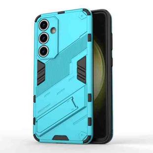 For Samsung Galaxy S24 FE 5G Punk Armor 2 in 1 PC + TPU Shockproof Phone Case with Invisible Holder(Blue)