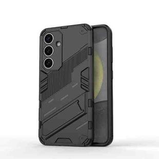 For Samsung Galaxy S25 5G Punk Armor 2 in 1 PC + TPU Shockproof Phone Case with Invisible Holder(Black)