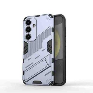For Samsung Galaxy S25 5G Punk Armor 2 in 1 PC + TPU Shockproof Phone Case with Invisible Holder(Grey)