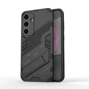 For Samsung Galaxy S25+ 5G Punk Armor 2 in 1 PC + TPU Shockproof Phone Case with Invisible Holder(Black)