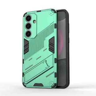 For Samsung Galaxy S25+ 5G Punk Armor 2 in 1 PC + TPU Shockproof Phone Case with Invisible Holder(Green)