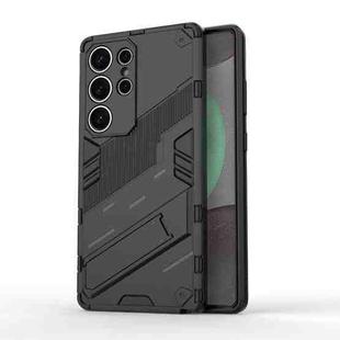 For Samsung Galaxy S25 Ultra 5G Punk Armor 2 in 1 PC + TPU Shockproof Phone Case with Invisible Holder(Black)