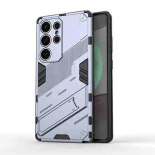 For Samsung Galaxy S25 Ultra 5G Punk Armor 2 in 1 PC + TPU Shockproof Phone Case with Invisible Holder(Grey)