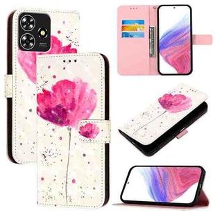 For ZTE Blade A73 4G 3D Painting Horizontal Flip Leather Phone Case(Flower)