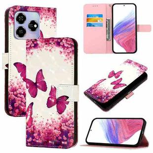 For ZTE Blade V60 / Axon 60 3D Painting Horizontal Flip Leather Phone Case(Rose Butterfly)