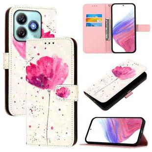 For ZTE Blade A75 4G 3D Painting Horizontal Flip Leather Phone Case(Flower)