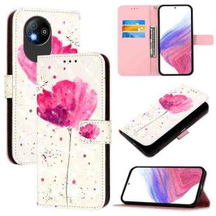 For ZTE Blade A35 Lite / A35 Core 3D Painting Horizontal Flip Leather Phone Case(Flower)