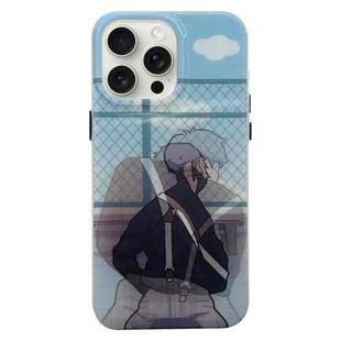 For iPhone 14 Pro Cartoon 3D Changing Painting Phone Case(Blue)