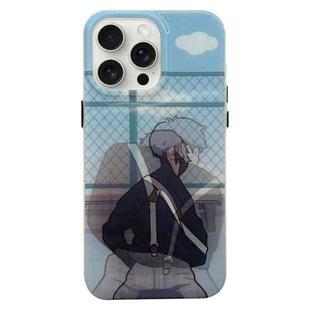 For iPhone 13 Pro Cartoon 3D Changing Painting Phone Case(Blue)