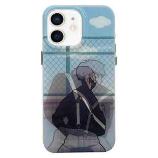 For iPhone 12 Cartoon 3D Changing Painting Phone Case(Blue)