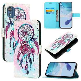 For Nokia C02 3D Painting Horizontal Flip Leather Phone Case(Color Drop Wind Chimes)