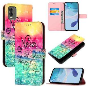 For Nokia C32 3D Painting Horizontal Flip Leather Phone Case(Chasing Dreams)