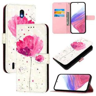 For Nokia C01 Plus / C1 2nd Edition 3D Painting Horizontal Flip Leather Phone Case(Flower)