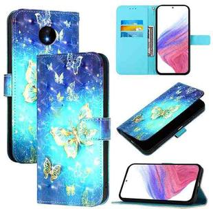 For Nokia C10 / C20 3D Painting Horizontal Flip Leather Phone Case(Golden Butterfly)