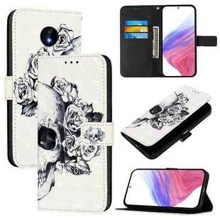 For Nokia C10 / C20 3D Painting Horizontal Flip Leather Phone Case(Skull)