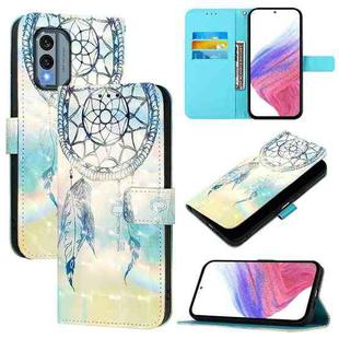For Nokia X30 5G 3D Painting Horizontal Flip Leather Phone Case(Dream Wind Chimes)