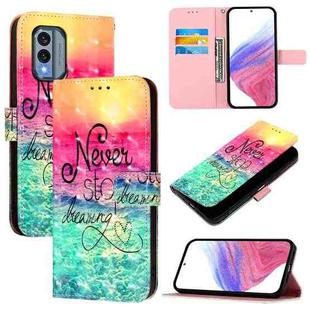 For Nokia X30 5G 3D Painting Horizontal Flip Leather Phone Case(Chasing Dreams)