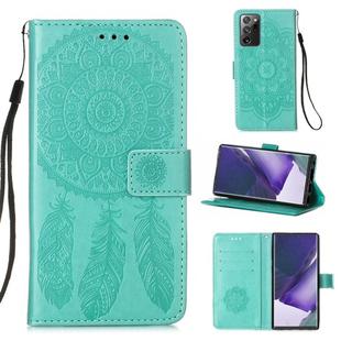 For Samsung Galaxy Note20 Ultra Dream Catcher Printing Horizontal Flip Leather Case with Holder & Card Slots & Wallet & Lanyard(Green)