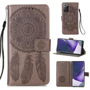 For Samsung Galaxy Note20 Ultra Dream Catcher Printing Horizontal Flip Leather Case with Holder & Card Slots & Wallet & Lanyard(Grey)