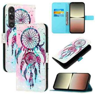 For Sony Xperia 1 V 3D Painting Horizontal Flip Leather Phone Case(Color Drop Wind Chimes)