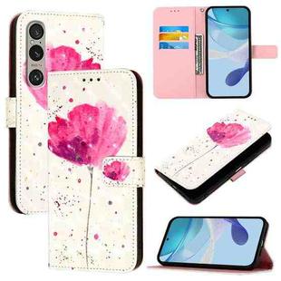 For Sony Xperia 1 VI 3D Painting Horizontal Flip Leather Phone Case(Flower)