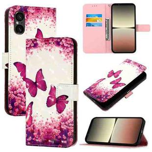 For Sony Xperia 5 V 3D Painting Horizontal Flip Leather Phone Case(Rose Butterfly)