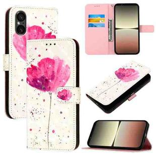 For Sony Xperia 5 V 3D Painting Horizontal Flip Leather Phone Case(Flower)