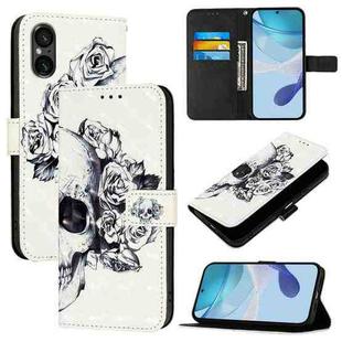 For Sony Xperia 5 VI 3D Painting Horizontal Flip Leather Phone Case(Skull)