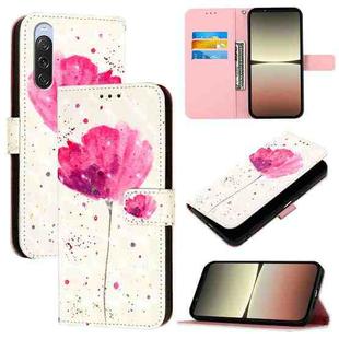 For Sony Xperia 10 V 3D Painting Horizontal Flip Leather Phone Case(Flower)