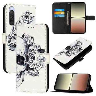 For Sony Xperia 10 V 3D Painting Horizontal Flip Leather Phone Case(Skull)