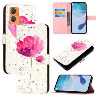 For Oukitel C33 3D Painting Horizontal Flip Leather Phone Case(Flower)