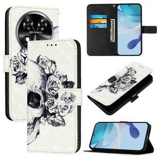 For Oukitel C37 3D Painting Horizontal Flip Leather Phone Case(Skull)