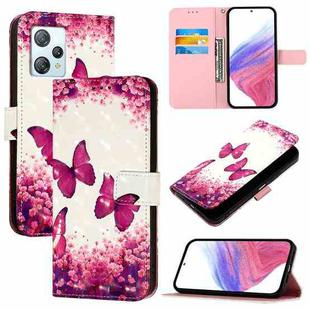 For Blackview A53 3D Painting Horizontal Flip Leather Phone Case(Rose Butterfly)