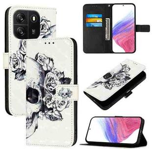 For Blackview Wave 6C 3D Painting Horizontal Flip Leather Phone Case(Skull)