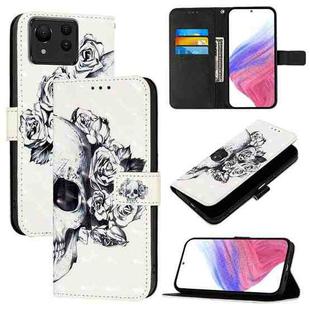 For Asus Zenfone 11 Ultra 3D Painting Horizontal Flip Leather Phone Case(Skull)